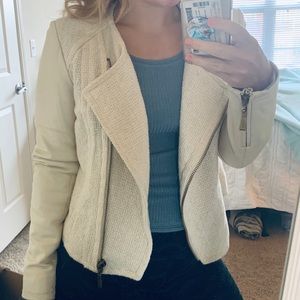 Bagatelle Genuine Leather Cream jacket